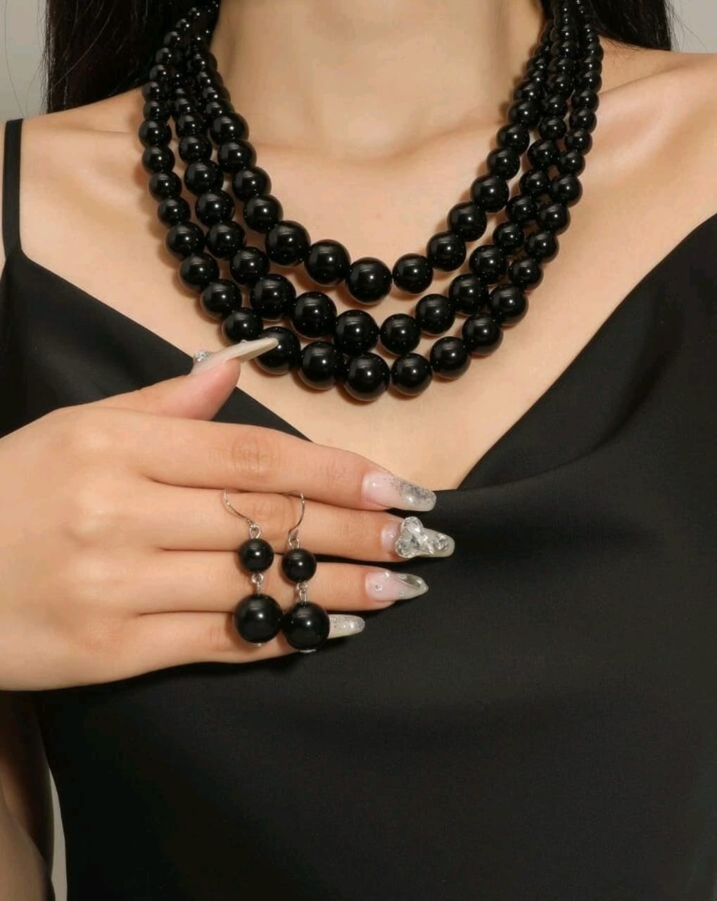 Faux Pearl Beaded Layered Set