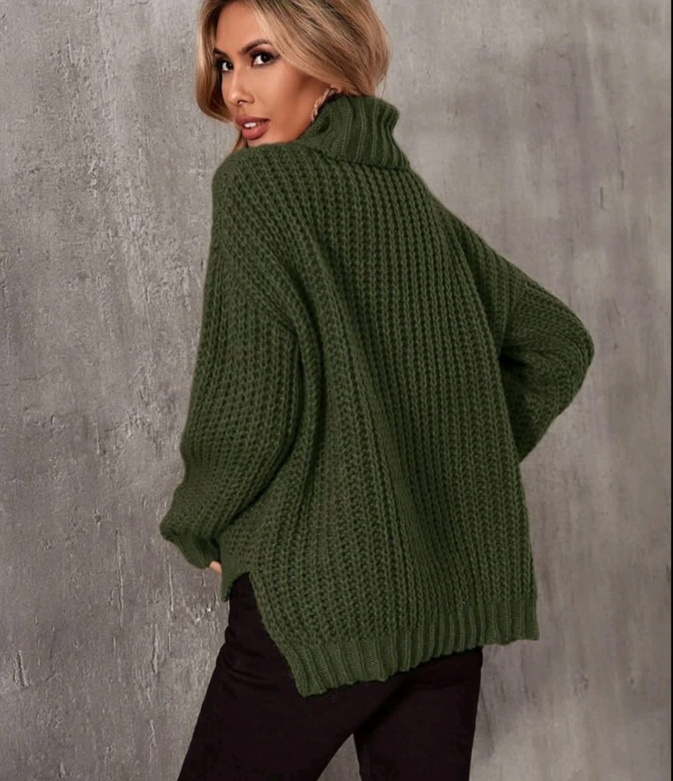 Cable Knit Turtle Neck Sweater