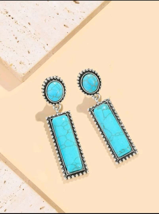 Rectangle Drop Earrings