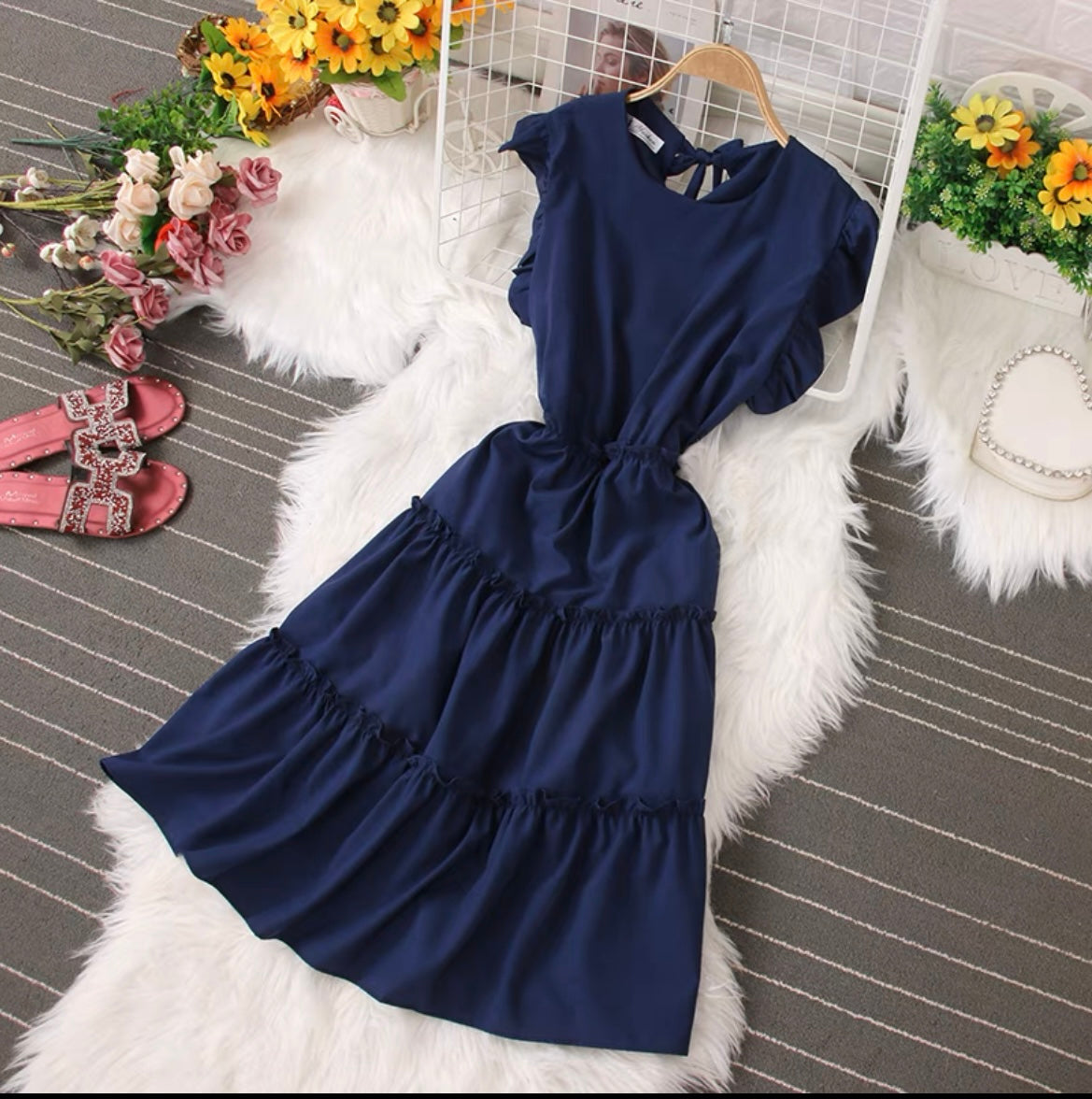 Butterfly Sleeve Party Dress