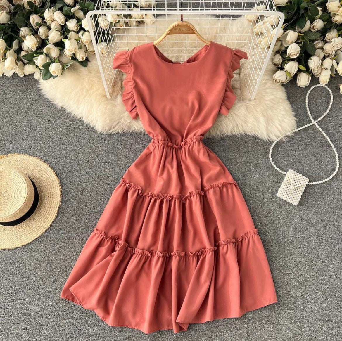 Butterfly Sleeve Party Dress