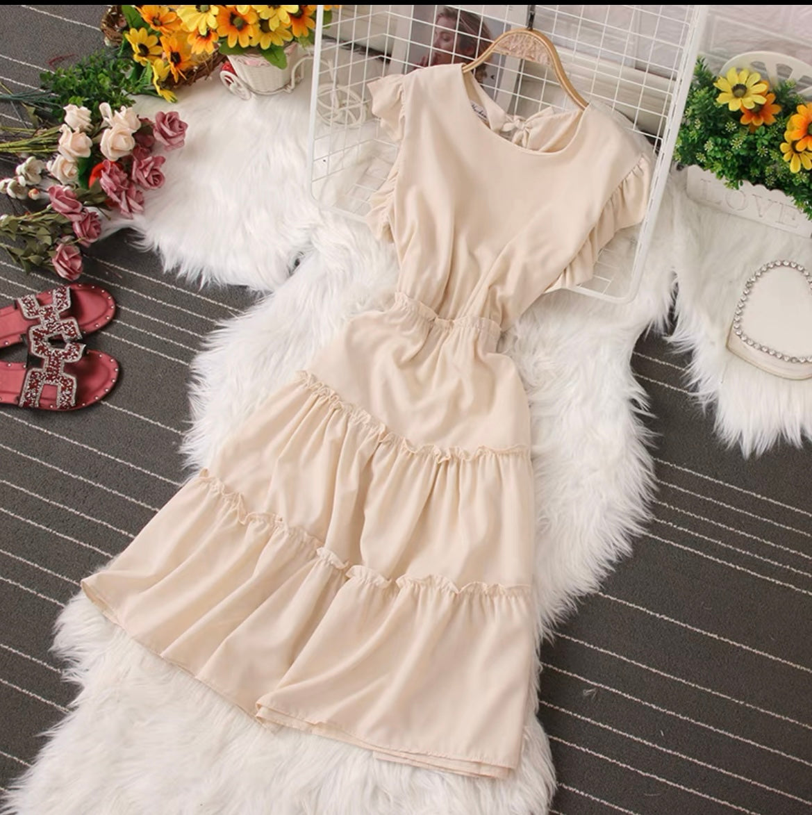 Butterfly Sleeve Party Dress