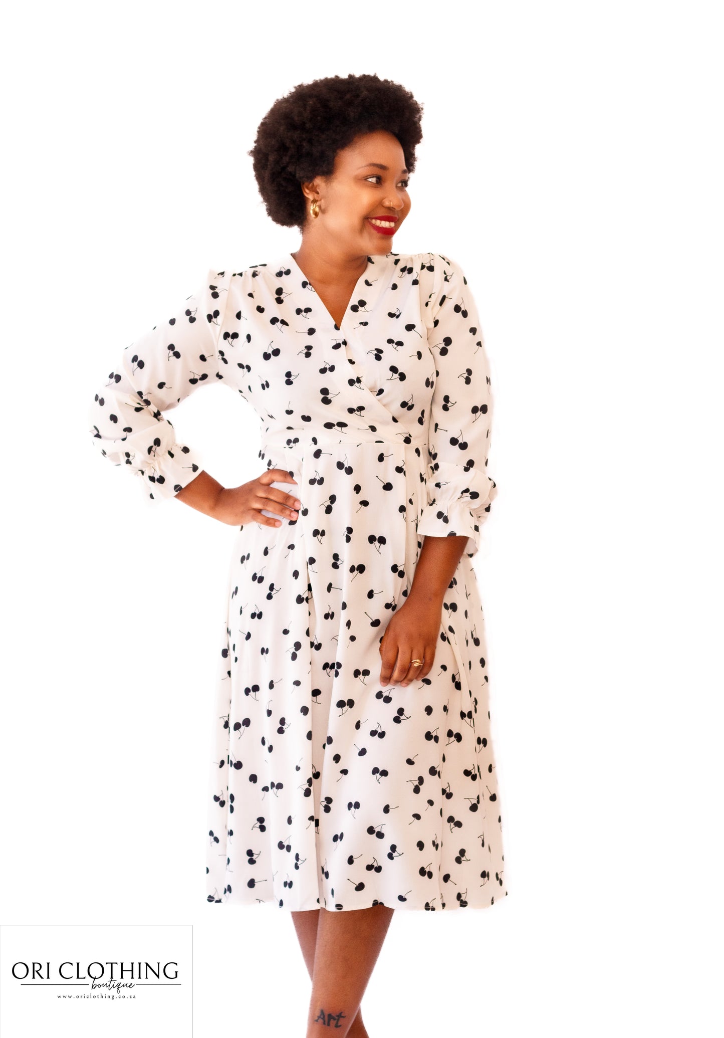 Cherry Print Maxi Dress