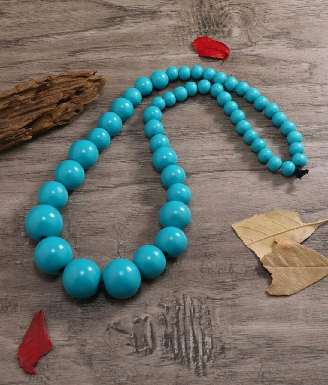 Minimalist Wooden Beaded Necklace