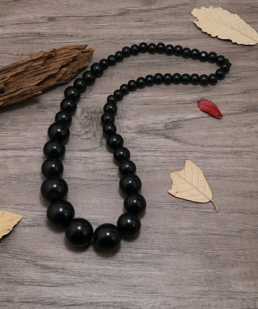 Minimalist Wooden Beaded Necklace