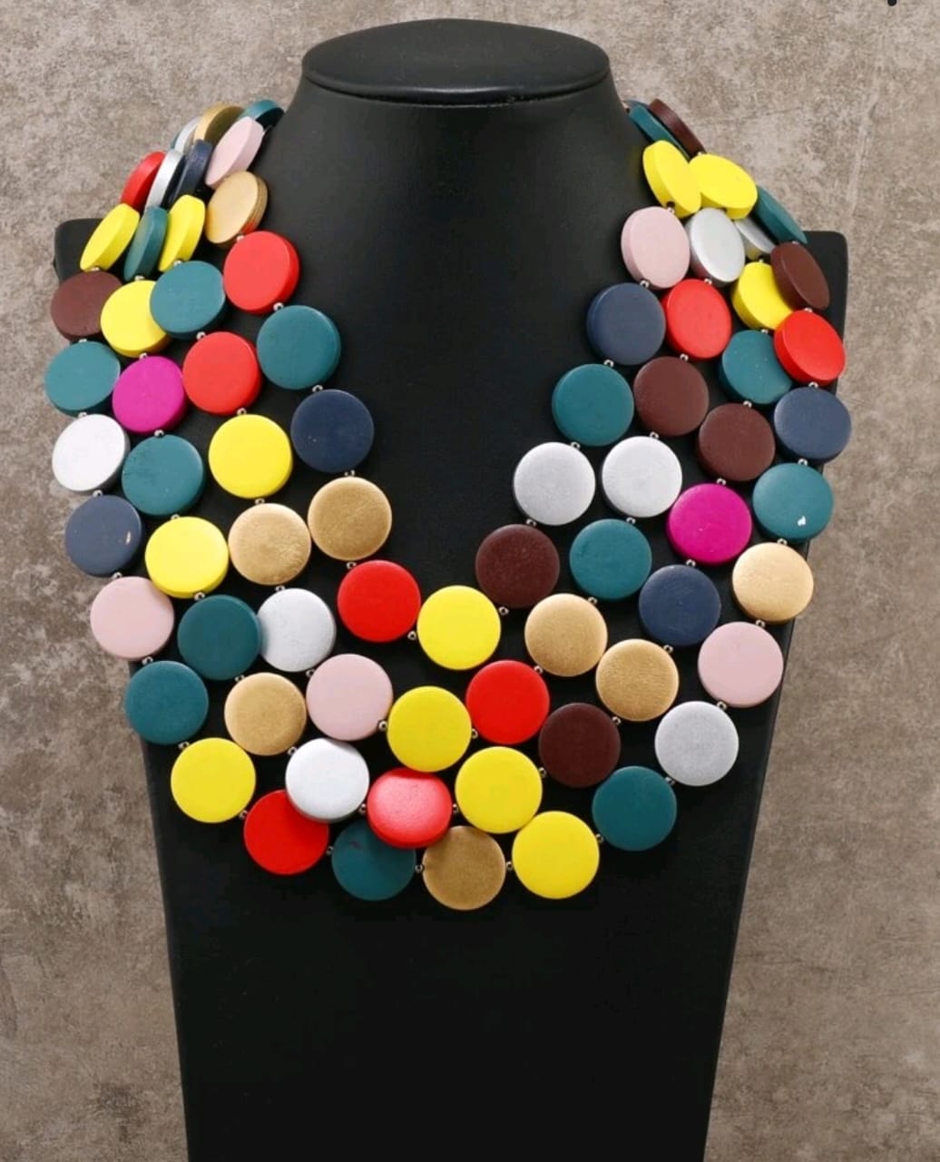 Color Block Round Necklaces