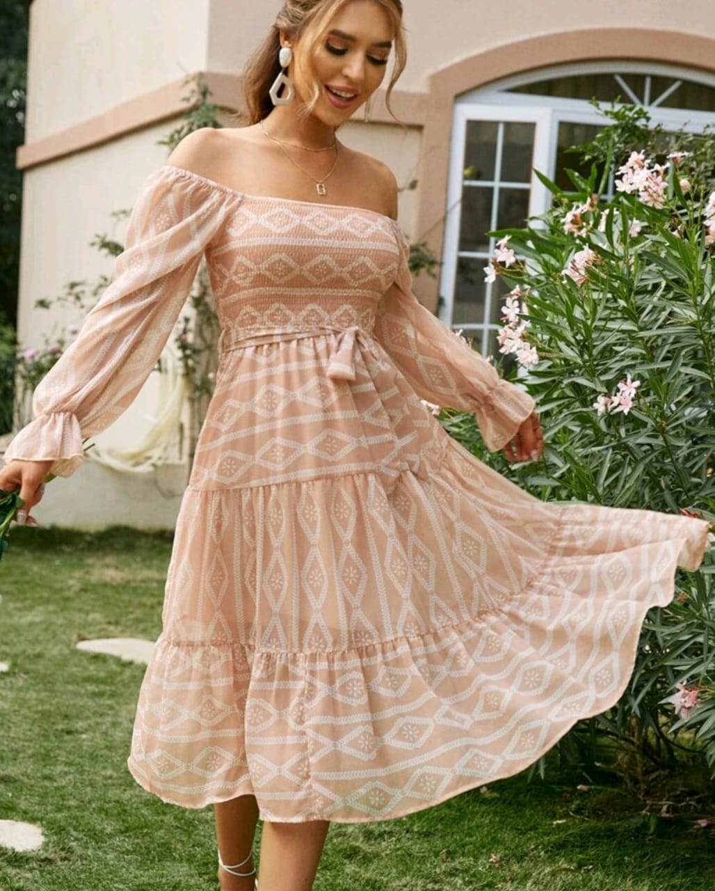Geo Print Dress