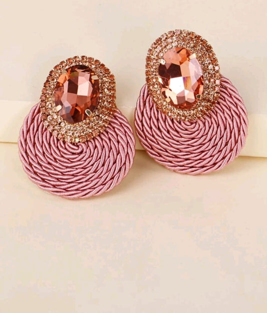 Rhinestone Decor Earrings